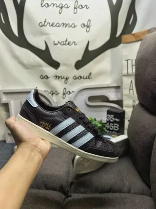 Adidas Samba OG Brown and Light Blue Lifestyle Sneakers 5