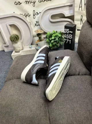 Adidas Samba OG Brown and Light Blue Lifestyle Sneakers 6