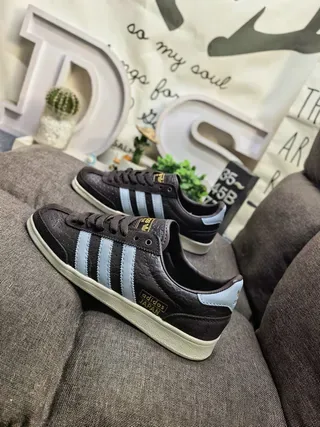 Adidas Samba OG Brown and Light Blue Lifestyle Sneakers 7