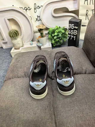 Adidas Samba OG Brown and Light Blue Lifestyle Sneakers 8