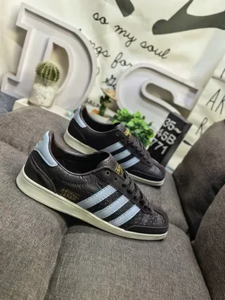 Adidas Samba OG Brown and Light Blue Lifestyle Sneakers 9