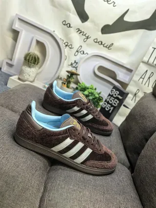 Adidas Samba OG Marrom Off-White Azul Claro Tênis Lifestyle 3