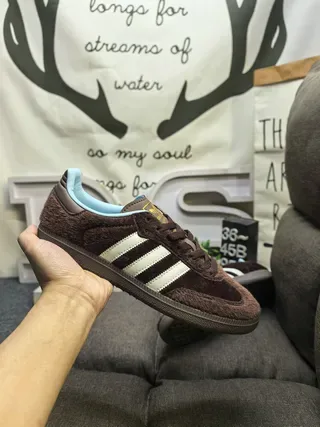 Adidas Samba OG Marrom Off-White Azul Claro Tênis Lifestyle 7