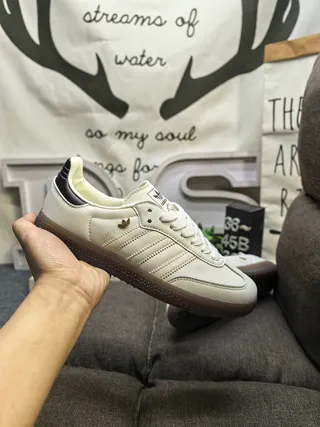 Adidas Samba OG Off-White and Black Lifestyle Sneakers 5