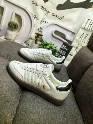 Adidas Samba OG Off-White and Black Lifestyle Sneakers 7