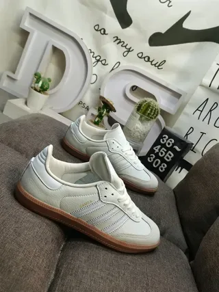 Adidas Samba OG Off-White Gum Lifestyle Sneakers 9