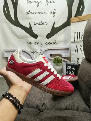 Adidas Samba OG Red and White Lifestyle Sneakers 5