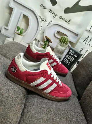 Adidas Samba OG Red and White Lifestyle Sneakers 9
