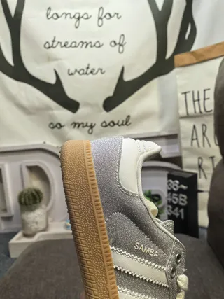 Adidas Samba OG White Gray Gum Lifestyle Sneakers 3