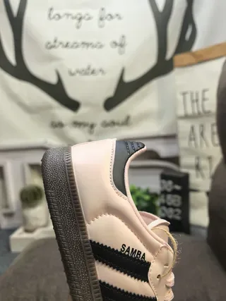 Adidas Samba Pale Pink Black Lifestyle Sneakers 23