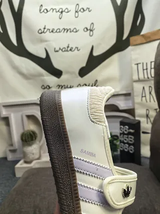 Adidas Samba White and Lavender Lifestyle Sneakers 3