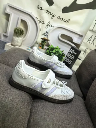 Adidas Samba White and Lavender Lifestyle Sneakers 9