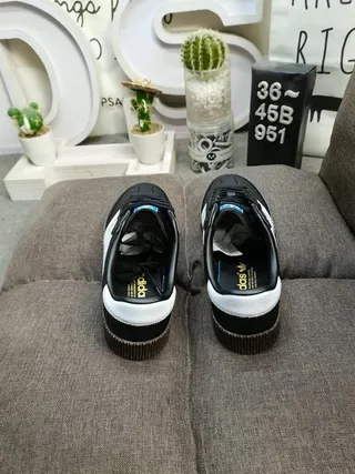 Adidas Samba White Black Brown Lifestyle Sneakers 18