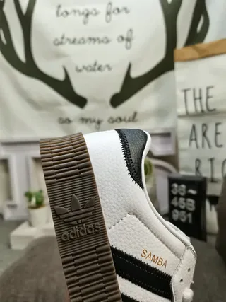 Adidas Samba White Black Brown Lifestyle Sneakers 23