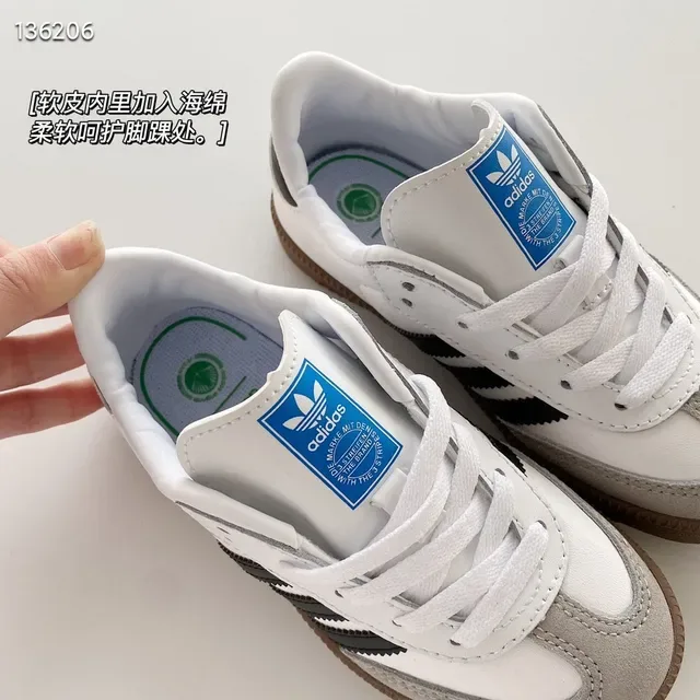 Adidas Samba White Black Gray Lifestyle Sneakers 9