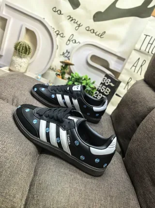 Adidas Samba White Black Low-Top Cupsole Suede-Like Upper Lifestyle Sneakers 17