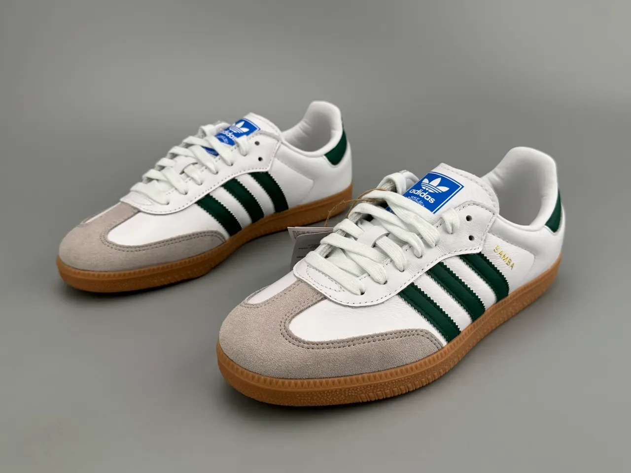 Adidas Samba White Green Gum Lifestyle Sneakers 7