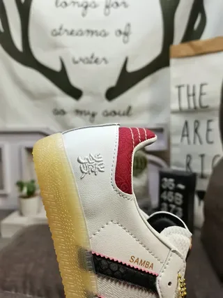 Adidas Samba White Red Black Gum Lifestyle Sneakers 3