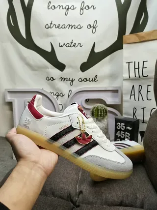 Adidas Samba White Red Black Gum Lifestyle Sneakers 5