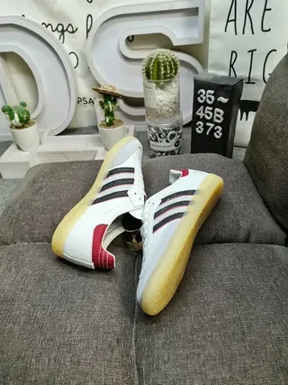 Adidas Samba White Red Black Gum Lifestyle Sneakers 6