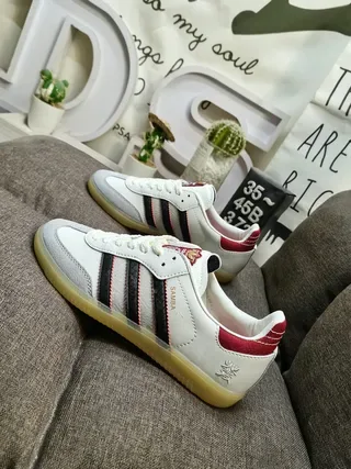 Adidas Samba White Red Black Gum Lifestyle Sneakers 7