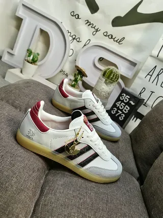 Adidas Samba White Red Black Gum Lifestyle Sneakers 9