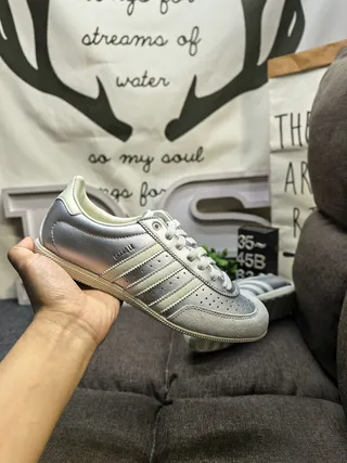 Adidas Silver Beige Retro Runner Metallic Lifestyle Sneakers 5
