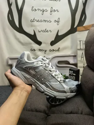 Adidas Silver Metallic Mesh Lifestyle Sneakers 5