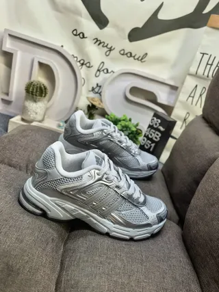 Adidas Silver Metallic Mesh Lifestyle Sneakers 9