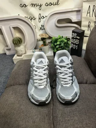 Adidas Silver Metallic Mesh Lifestyle Sneakers 10
