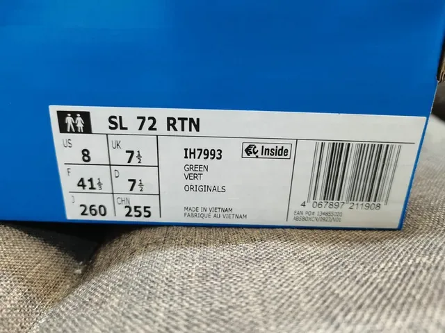Adidas SL '72 Dark Green and Black Lifestyle Sneakers 22