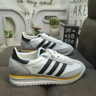 Adidas SL 72 White Black Gray Yellow जीवनशैली स्नीकर