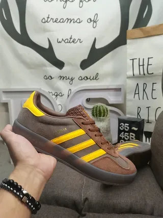 Adidas Spezial Brown and Yellow Lifestyle Sneakers 5