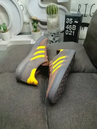 Adidas Spezial Brown and Yellow Lifestyle Sneakers 6