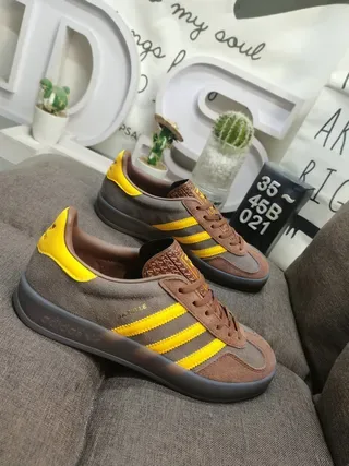 Adidas Spezial Brown and Yellow Lifestyle Sneakers 9