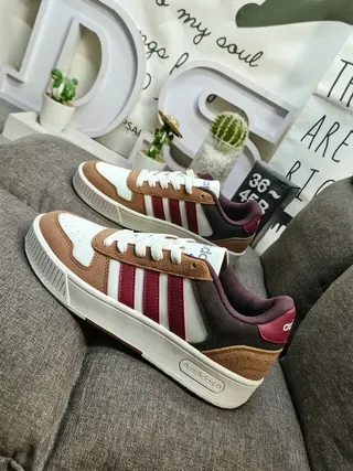 Adidas Spezial Brown Burgundy White Lifestyle Sneakers 7
