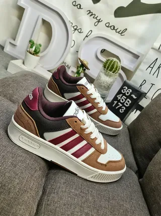 Adidas Spezial Brown Burgundy White Lifestyle Sneakers 9