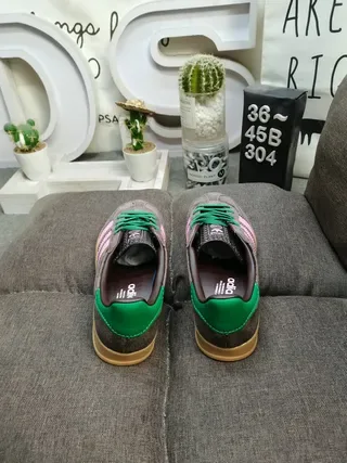 Adidas Spezial Dark Gray Pink Green Lifestyle Sneakers 8