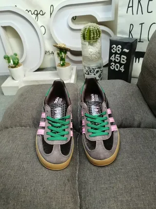 Adidas Spezial Dark Gray Pink Green Lifestyle Sneakers 10