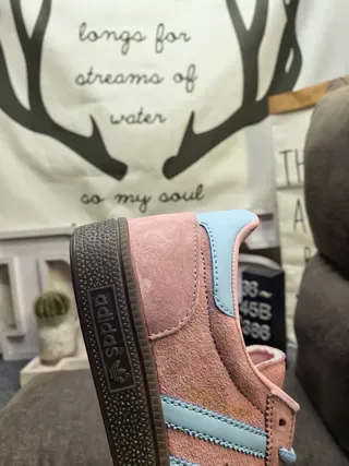 Adidas Spezial Mint Green and Pink Suede Lifestyle Sneakers 13