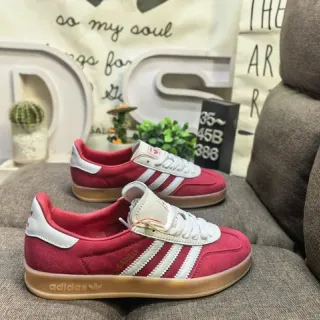 Adidas Spezial Red and White Suede Lifestyle Sneakers