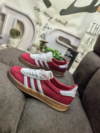 Adidas Spezial Red and White Suede Lifestyle Sneakers 7