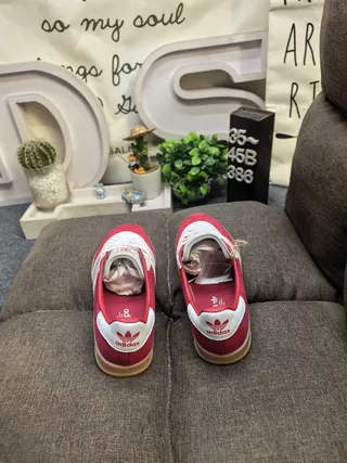 Adidas Spezial Red and White Suede Lifestyle Sneakers 8