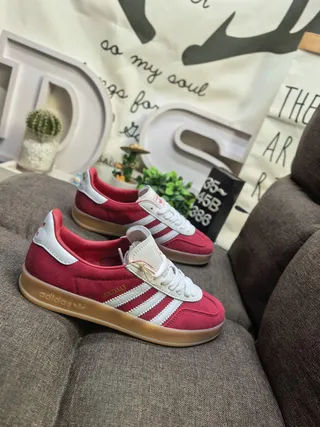 Adidas Spezial Red and White Suede Lifestyle Sneakers 9