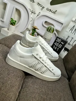 Adidas Stan Smith White Monochrome Suede-Textured Upper Lifestyle Sneakers 9