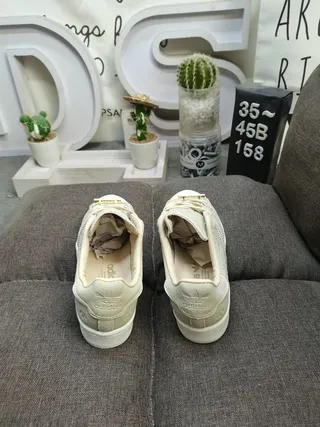 Adidas Superstar Beige Suede Shell-Toe Lifestyle Sneakers 8