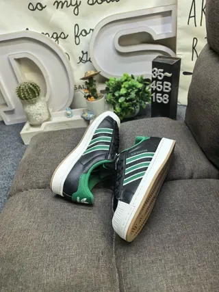 Adidas Superstar Black and Green Lifestyle Sneakers 6