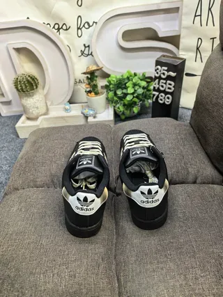 Adidas Superstar Black and Metallic Gold Lifestyle Sneakers 8