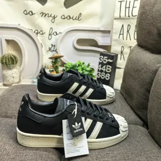 Adidas Superstar Black and Off-White Lifestyle Sneakers