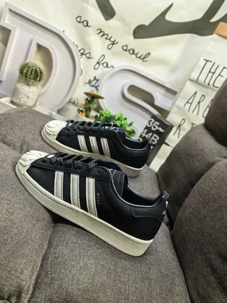 Adidas Superstar Black and Off-White Lifestyle Sneakers 7